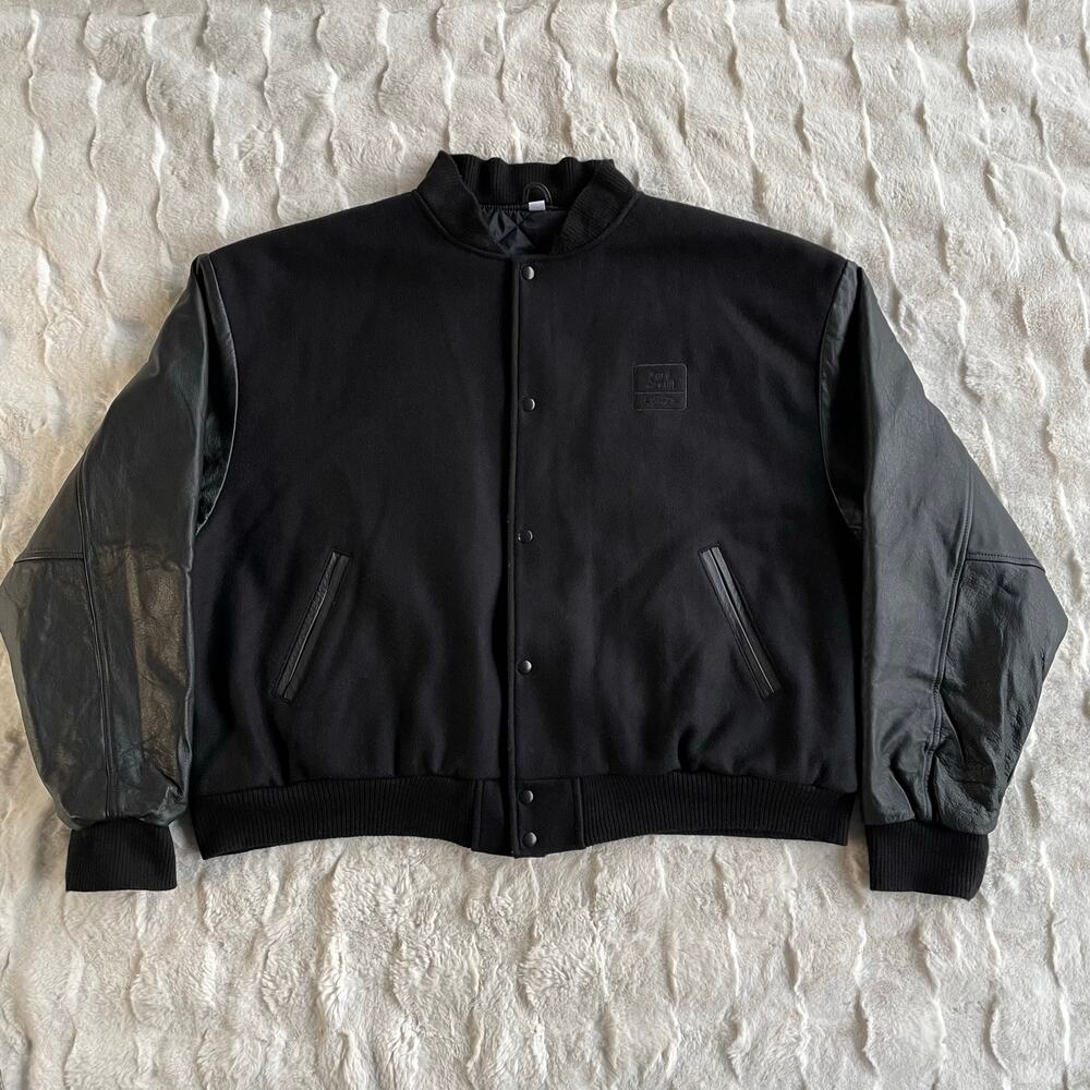 🔥NWOT Vantage Ford Credit Wool Leather Varsity Bomber Jacket Quilt Lined Sz 2XL - Picture 4 of 16